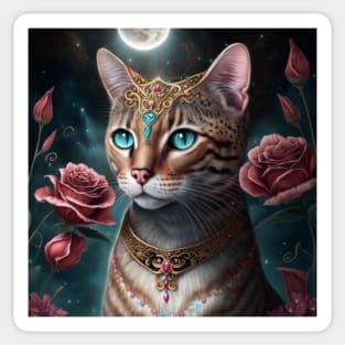 Elegant Bengal Cat Sticker